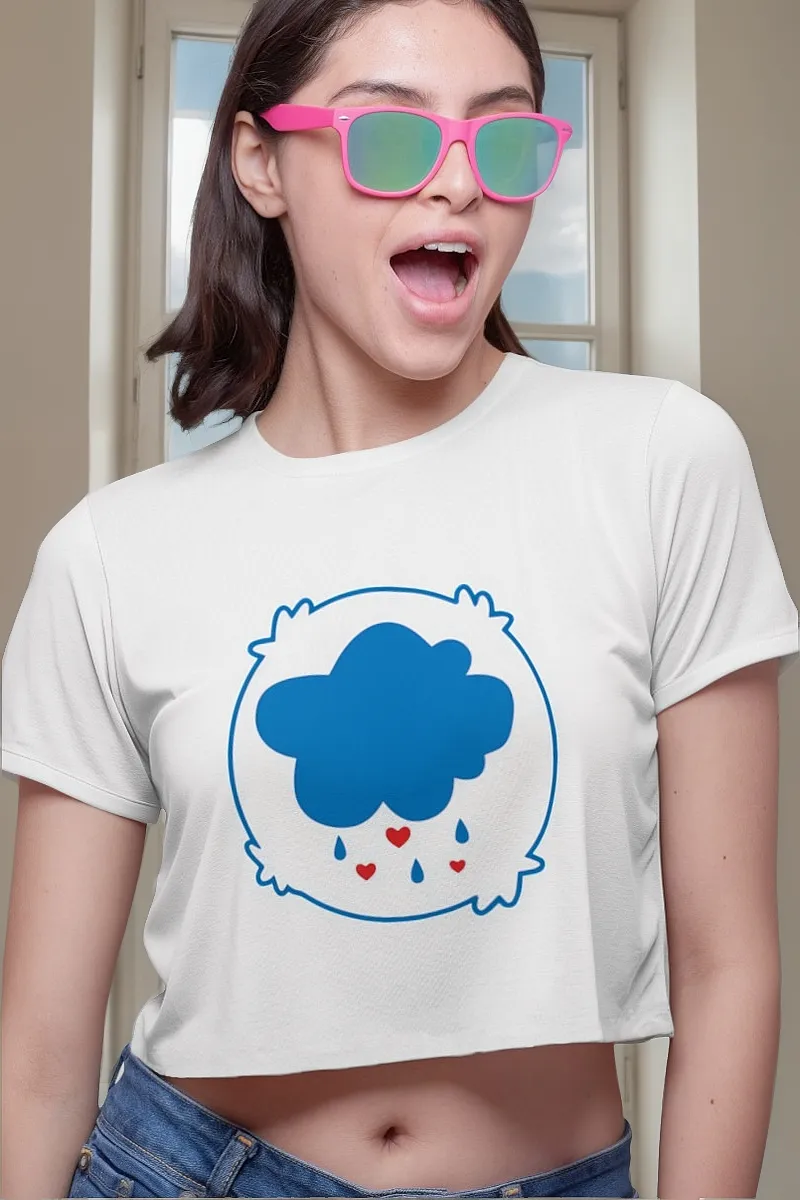 Remera Crop Osito Cariñosito Grumpy Bear