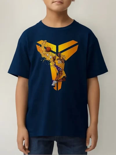 Remera Niño Kobe Bryant Mamba Art Algodón