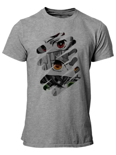 Remera Blanca Ojos Kimetsu No Yaiba