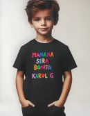 Remera Niño Karol G Mañana Sera Bonito Clasica