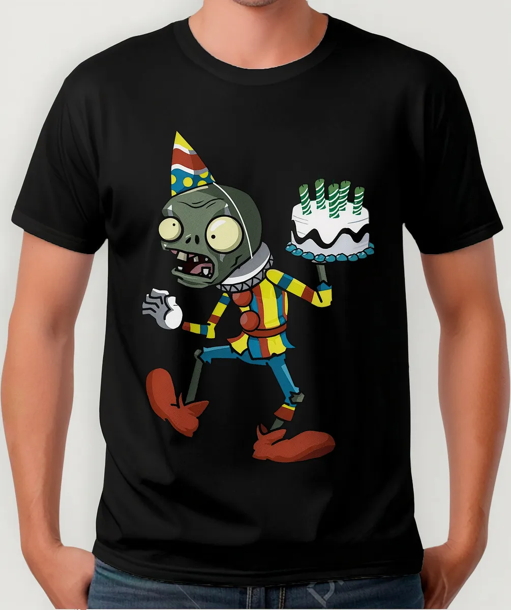 Remera Videojuego Plantas Vs Zombies Cumpleañero
