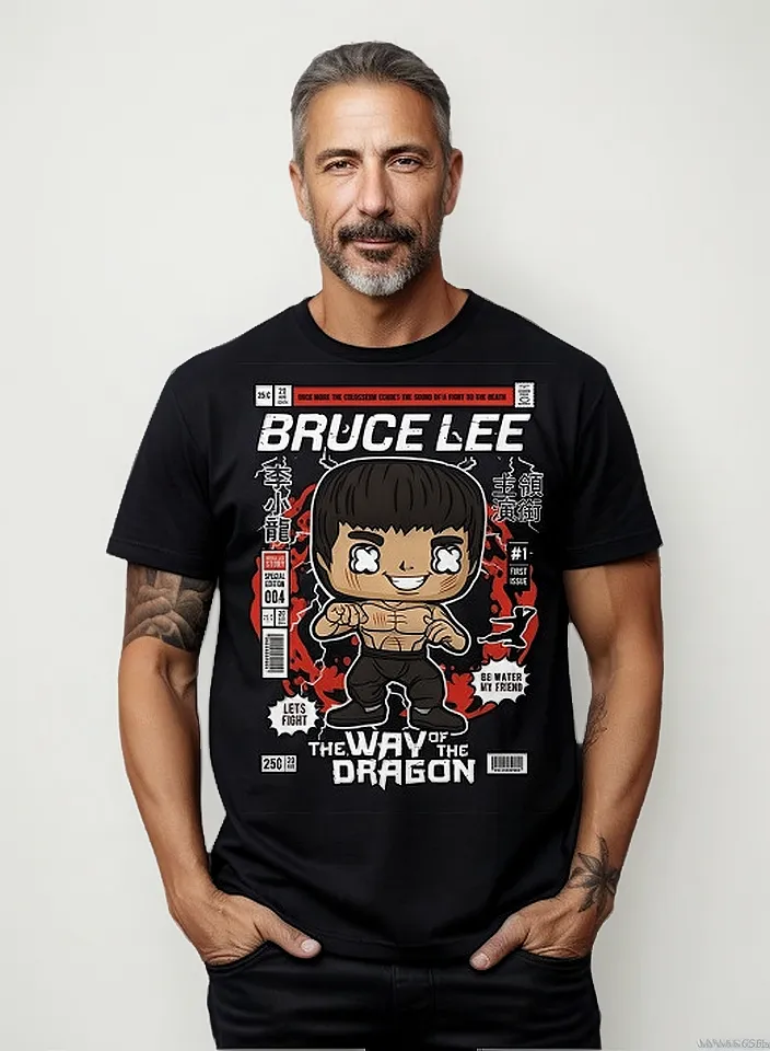 Remera Bruce The Way Dragon Anime Toon Caricatura 25C