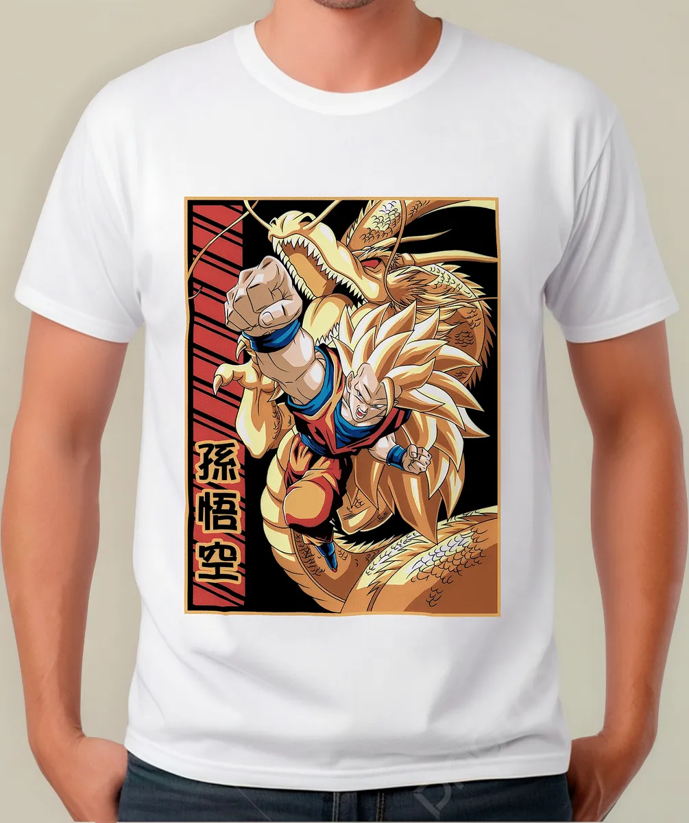 Remera Anime Dragon Ball Goku Super Saiyan Tres