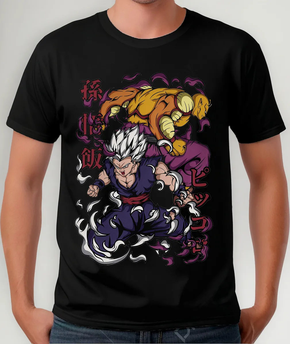 Remera Anime Dragon Ball Gohan Bestia Orange Piccolo