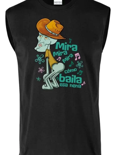 Remera Sin Manga Calamardo Guapo Bailando Bob Esponja