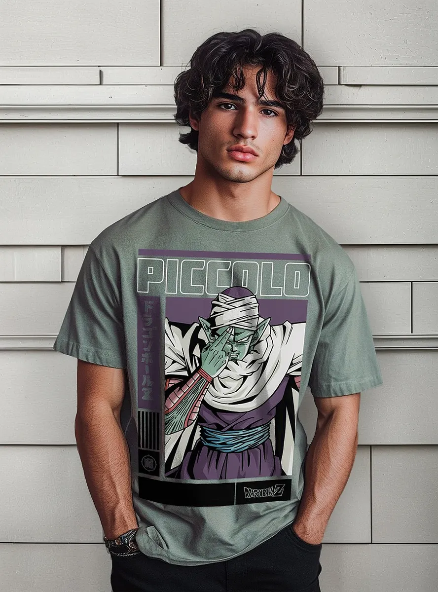 Remera Hombre Piccolo Dragon Ball Oversize Fit
