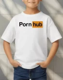 Remera De Niño Pornhub Logo Algodón Premium