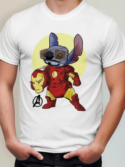 Remera Anime Stitch Iron Man