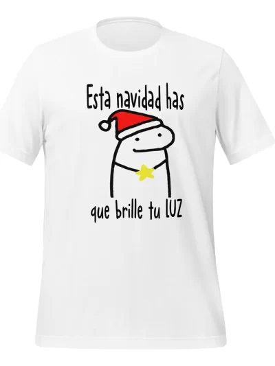 Remera Navidad Florkk Que Brille Tu Luz Navideña Santa