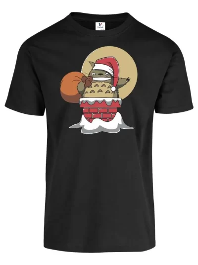 Remera Mi Vecino Totoro Santa Navidad Chimenea Hombre Mujer