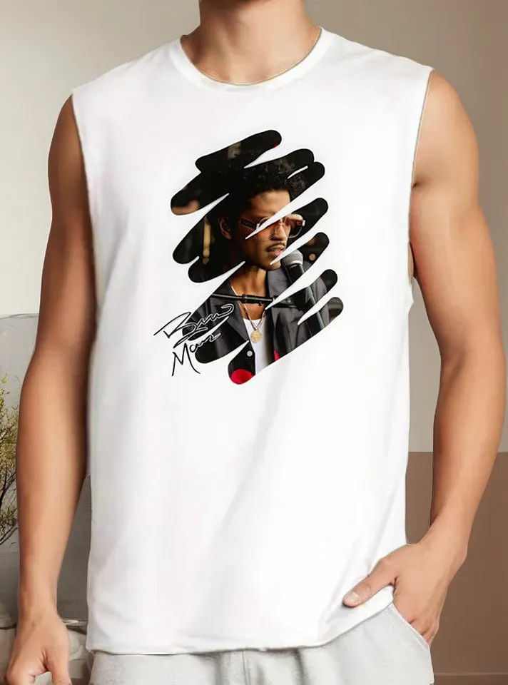 Remera De Bruno Mars Microfono Inner