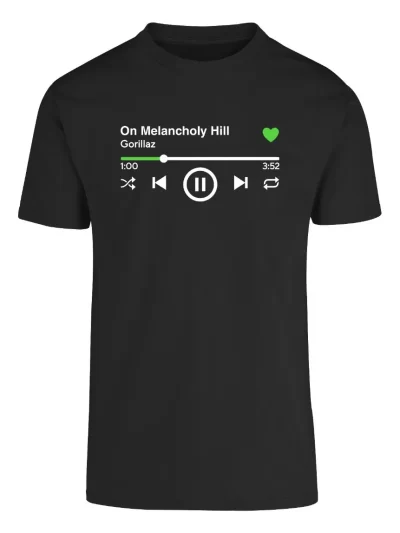 Remera Musical Gorillaz On Melancholy Hill