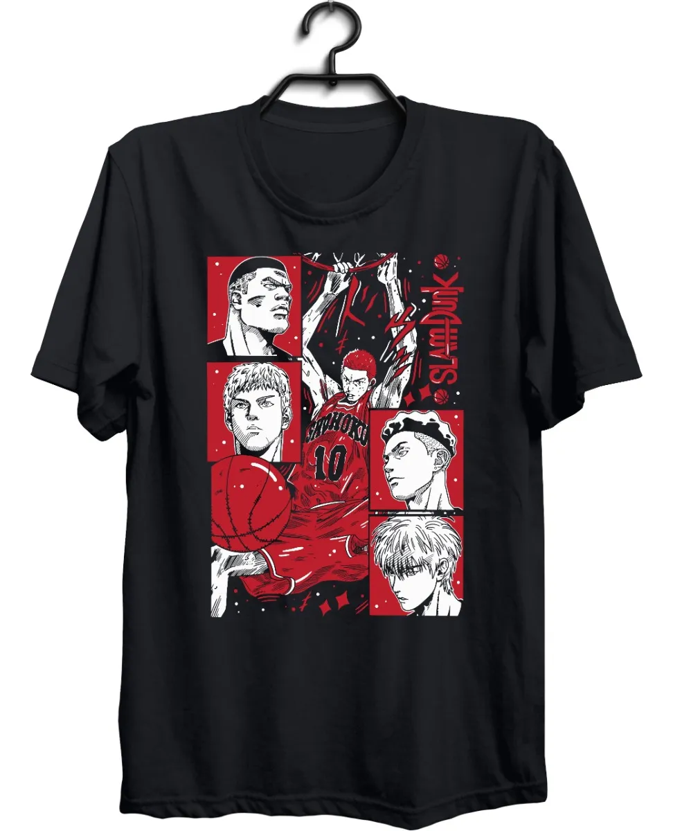 Remera Anime Slam Dunk Shohoku Team Basketball Manga