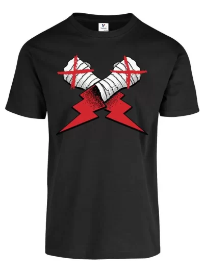 Remera Cm Punk Puños Rayos Wrestling Lucha