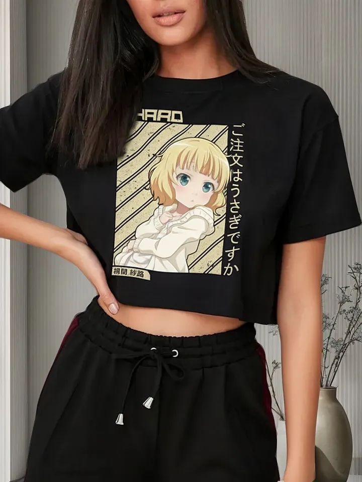 Remera Crop Sharo Kirima Gochuumon Ju