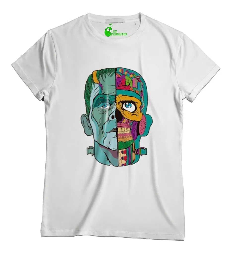 Remera Frankenstein Half Face By Frijolitos