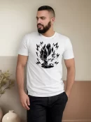 Remera Silueta De Vejeta Ssj Levantando Las Piedras Dragon