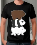 Remera Caricatura Osos Escandalosos Polar Panda Pard