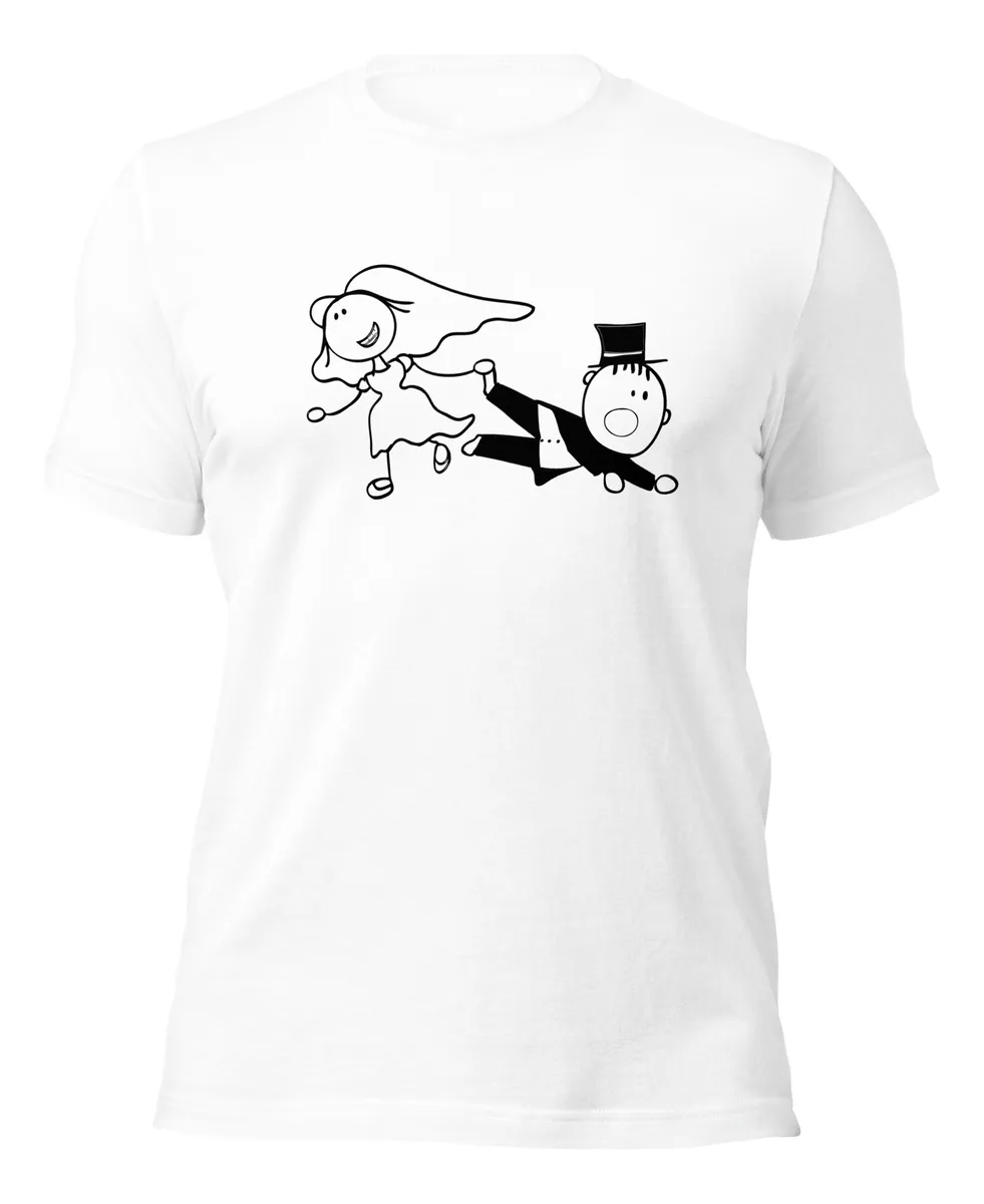 Duo Dos Remera Para Esposos Recien Casados Huyendo Novios