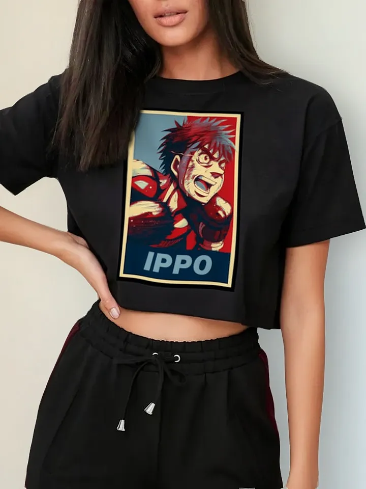 Remera Crop Ippo Makunouchi Globes Ready Fight