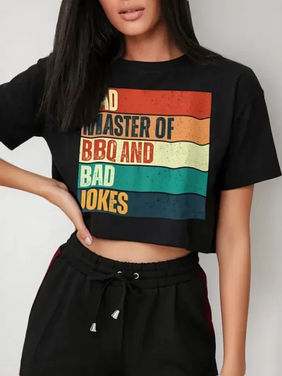 Remera Crop Maestro Bbq Papa Joke 35Y
