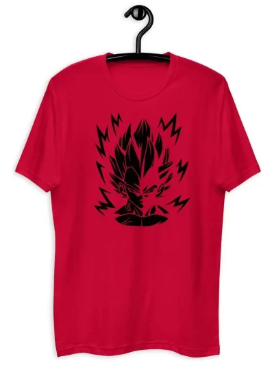 Remera Silueta De Vejeta Ssj Levantando Las Piedras Dragon