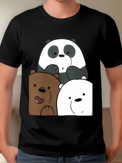 Remera Caricatura Osos Escandalosos Polar Panda Pard