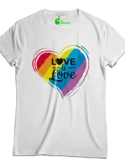 Remera Love Is Love Corazon Lgtb By Frijolitos