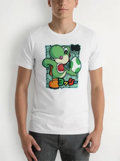 Remera Yoshii Dinosaurio Verde Volador Amigo De Mario Bross