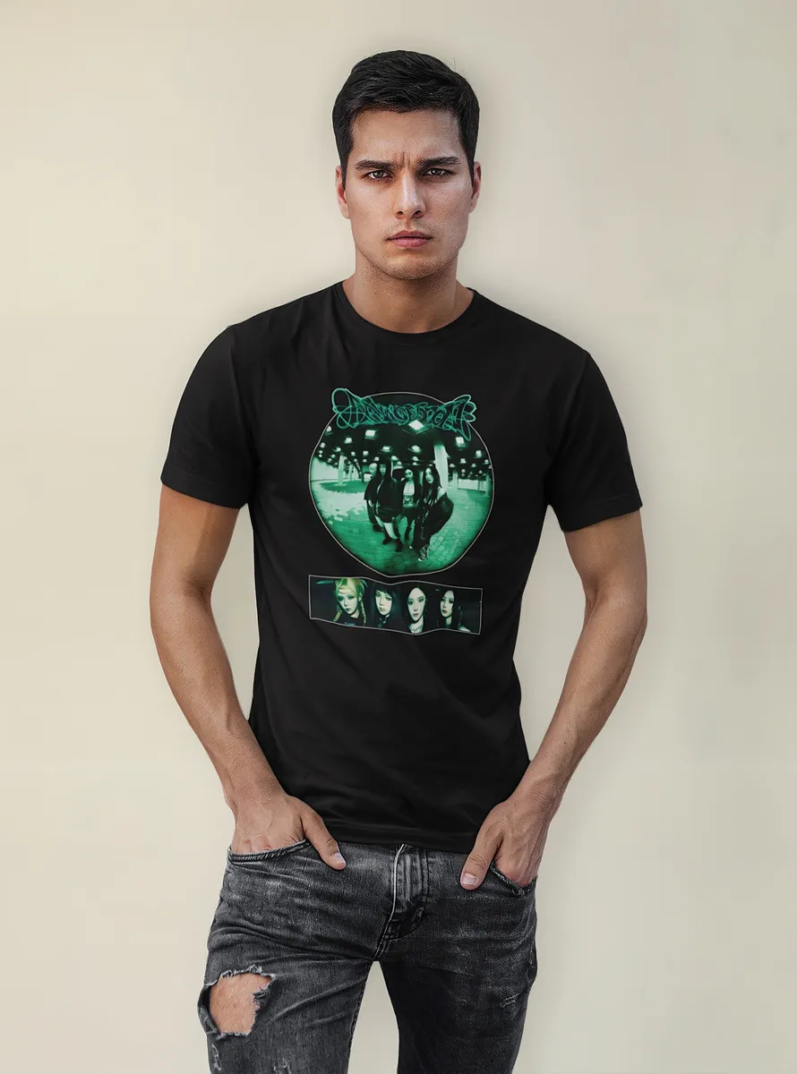 Camiseta Negra De Algodón K Pop Aespa Logotipo Ningning