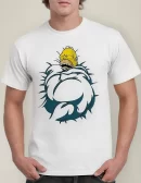 Remera Homero Sabana Cama Dormido Adulto Dama O Niño