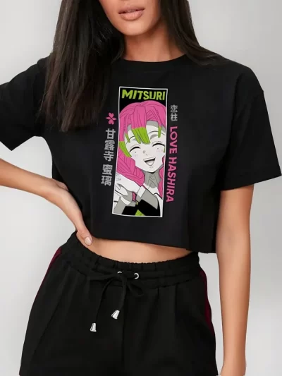 Remera Crop Pilar Amor Mitsuri Kanroji