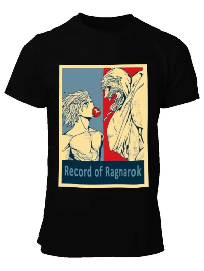 Remera Negra Record Of Ragnarok Zeus Adan Vs