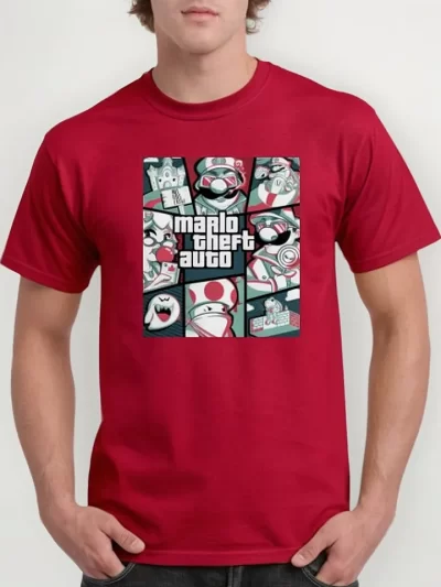 Remera Mario Theft Auto Gta Bros