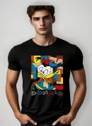 Remera Donald Duck Abstracto Cuadro Pato Adulto Dama O Niño