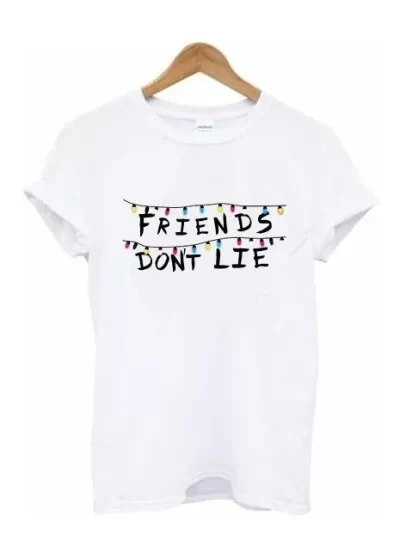 Remera Friends Don T Lie Con Lucecitas Stranger Things