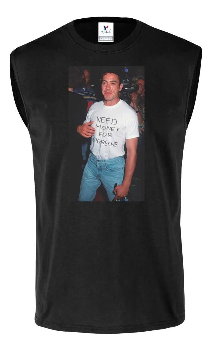 Remera Sin Manga Need Money Porsche Robert Downey Iron Man