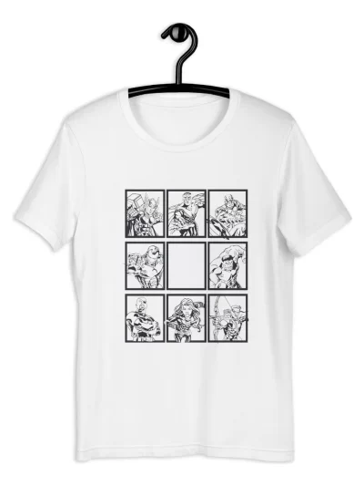 Remera Vengadores Cuadros De Historieta Thor Iron Man