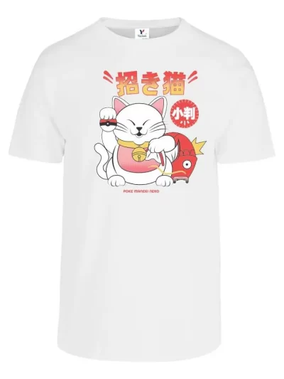 Remera Magikarp Gato Buena Suerte Japonés