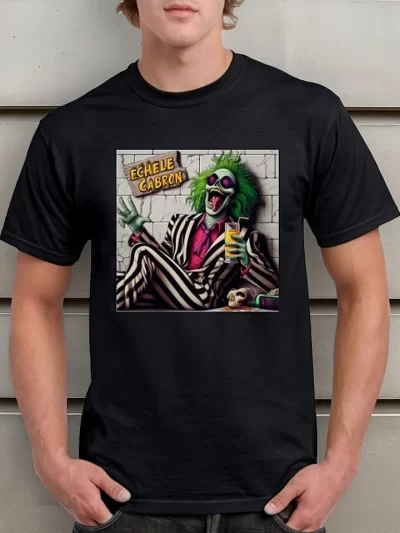 Remera Beetlejuice Echele Cabron Borracho Halloween Beetle