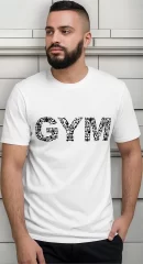 Remera Para Ejercicio Palabra Gym Con Pesas Fit Crossfit