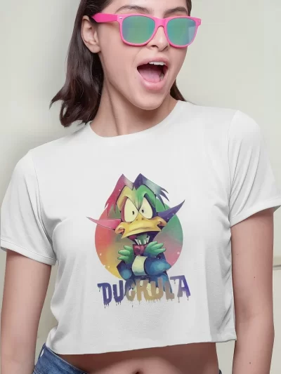 Remera Crop Conde Patula Retro Duckula