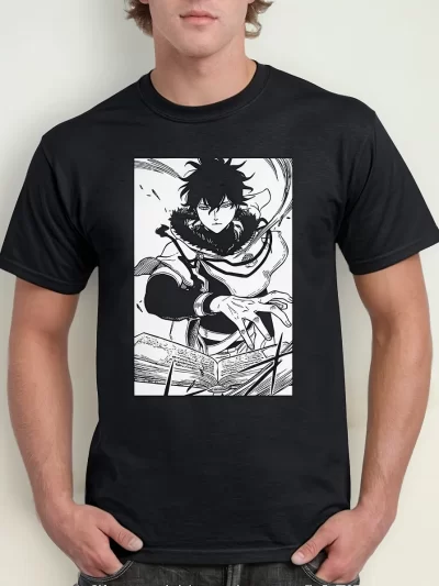 Remera Yuno Golden Down Book Black Clover Anime Manga