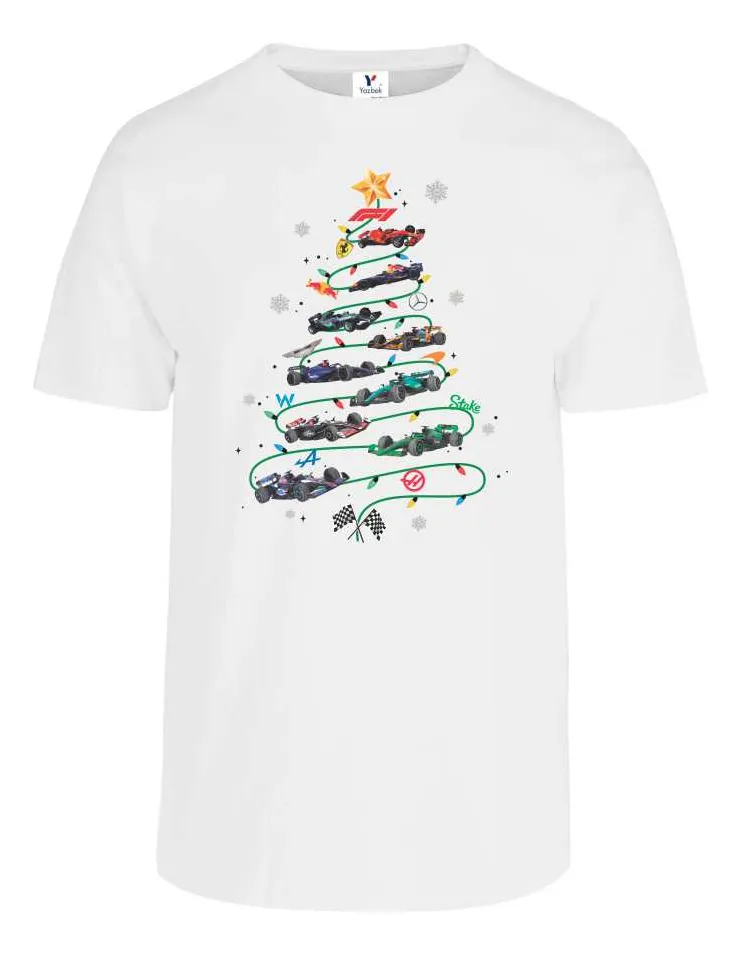Remera Ugly Navidad Árbol Equipos Fórmula