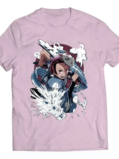 Remera Infantil Tanjiro Demon Slayer Agua45