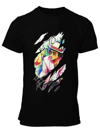 Remera Negra Bruno Mars Pop15 Magic