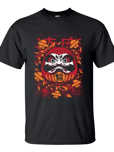 Remera Estética Japonesa Daruma Kanji Culture Arte