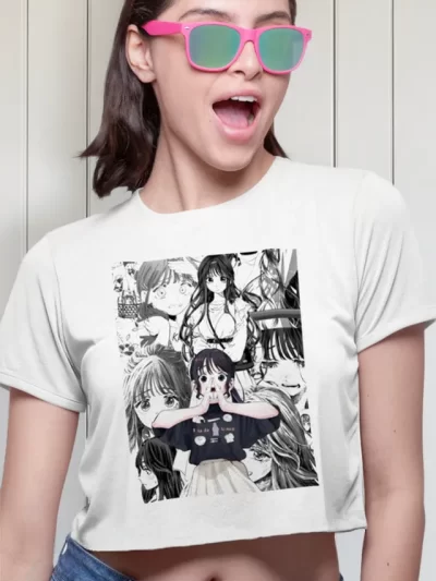 Remera Crop Kaoruko Waguri Meme Dominio
