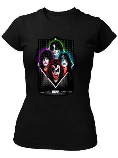 Remera Negra Kiss Lover Rock Rock Glam Metal Pot
