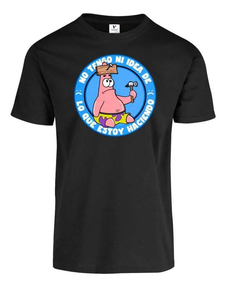 Remera Patricio Ni Idea Haciendo Bob Esponja